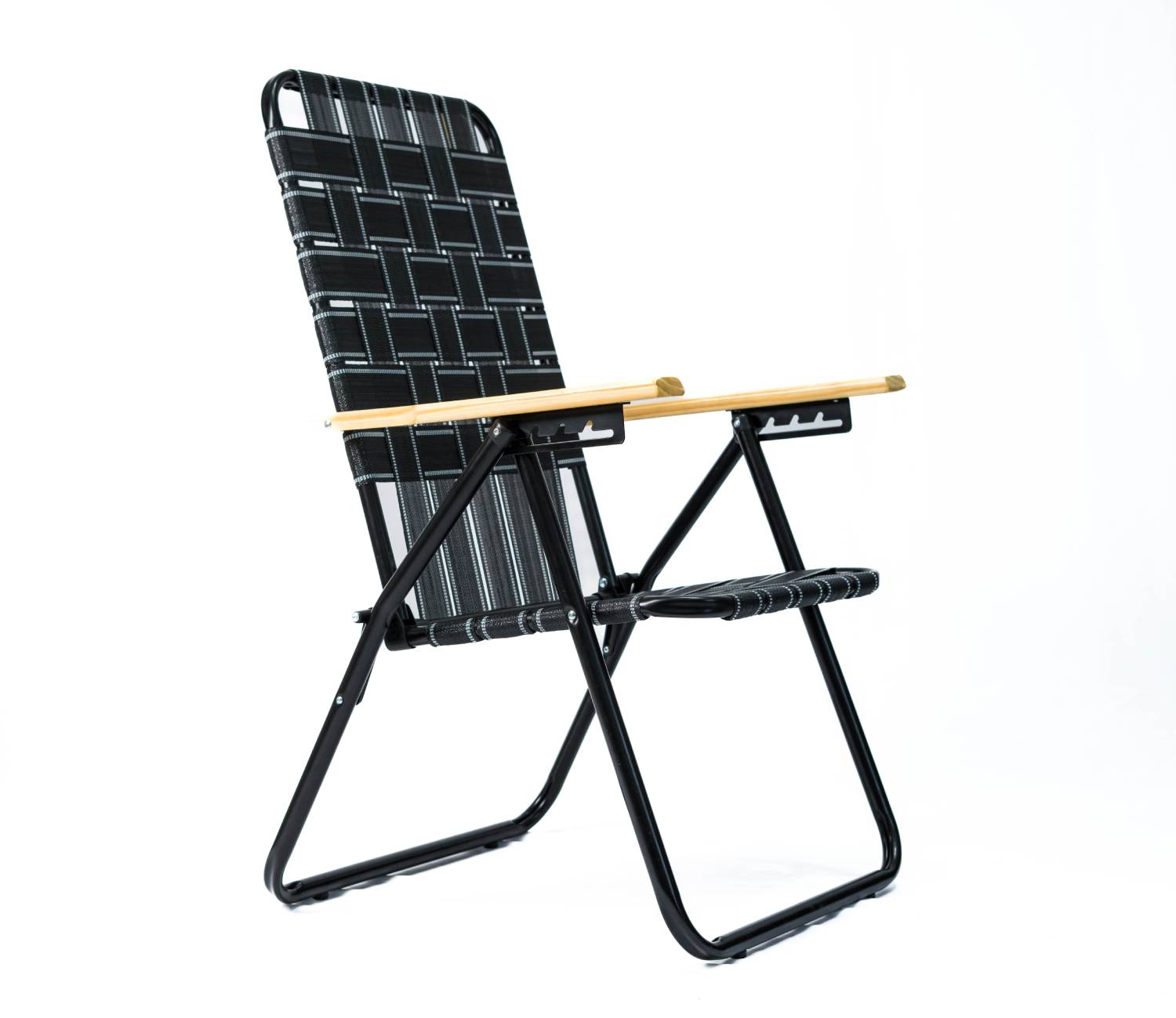Reposera  Plegable 20002 Descansar Acero Negra