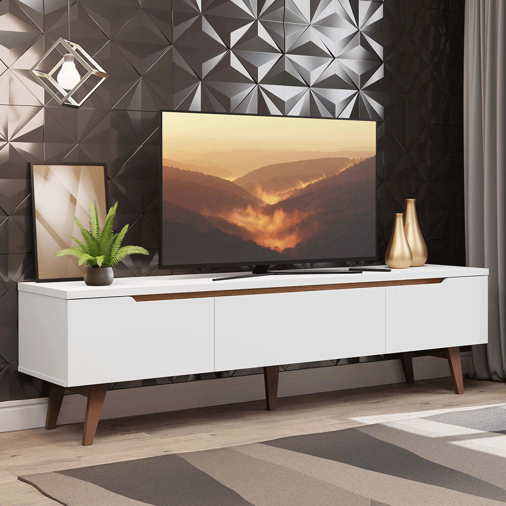 Rack Modular De Tv Madesa Reims Hasta 75 Pulgadas Blanco