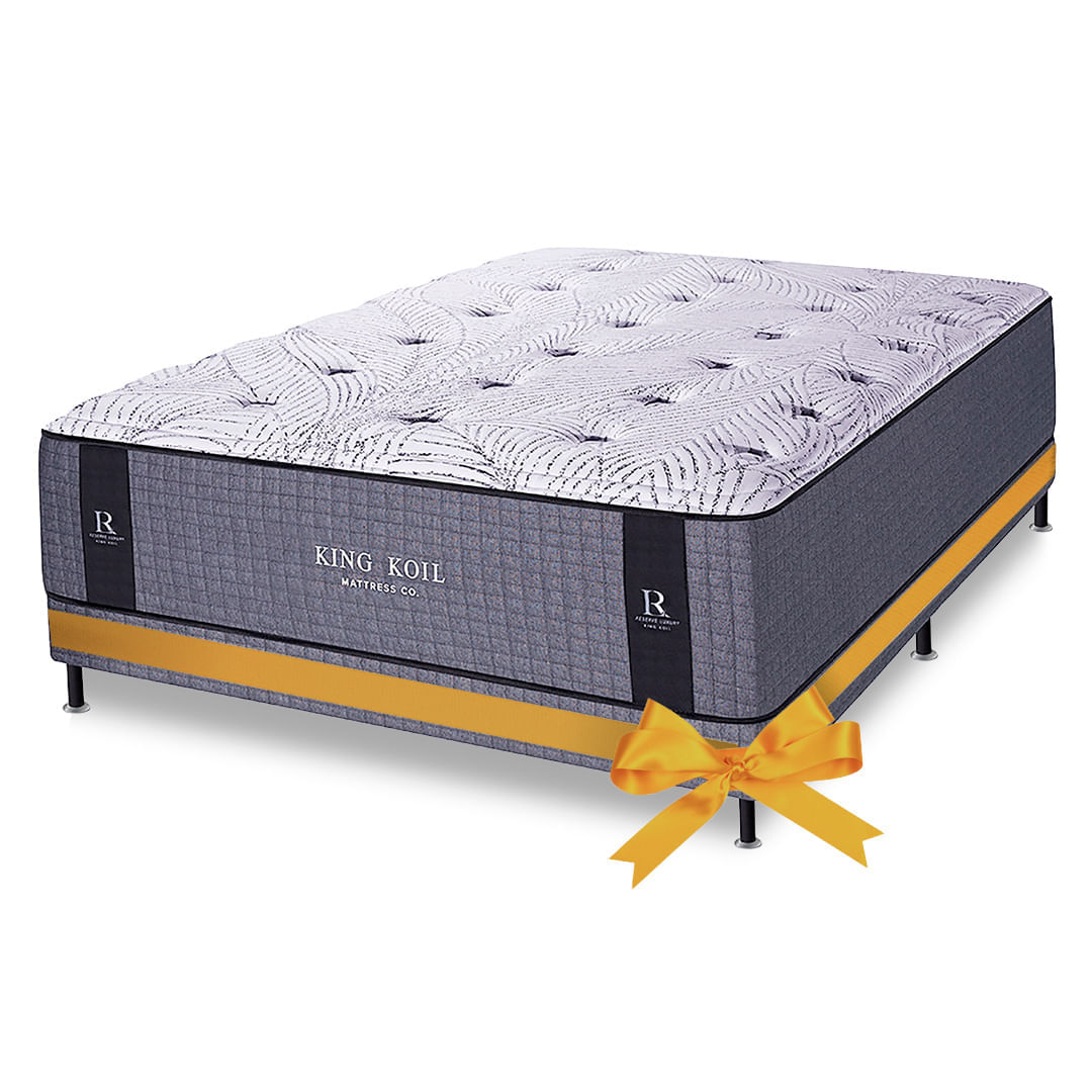 Colchón de resortes King Koil Lexington de 2 plazas 140x190 cm con SOMMIER DE REGALO