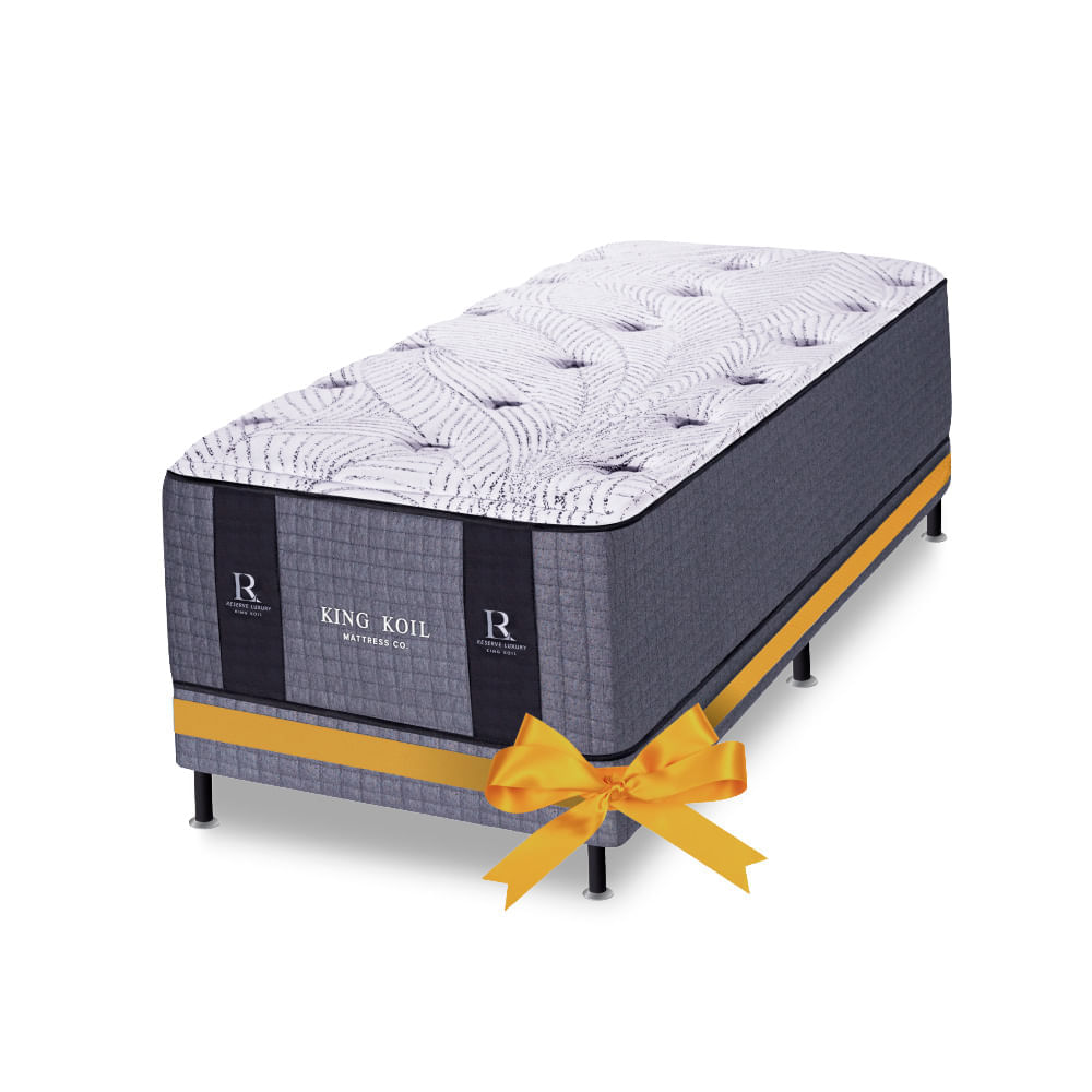 Colchón de resortes King Koil Lexington de 1 plaza 90x190 cm con SOMMIER DE REGALO