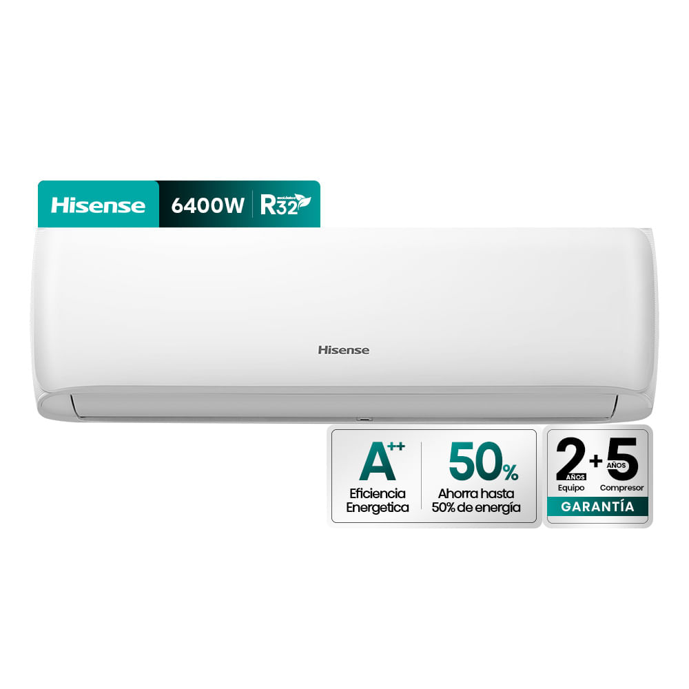 Aire acondicionado Split Hisense 6400W frio calor AS22UW4RB inverter