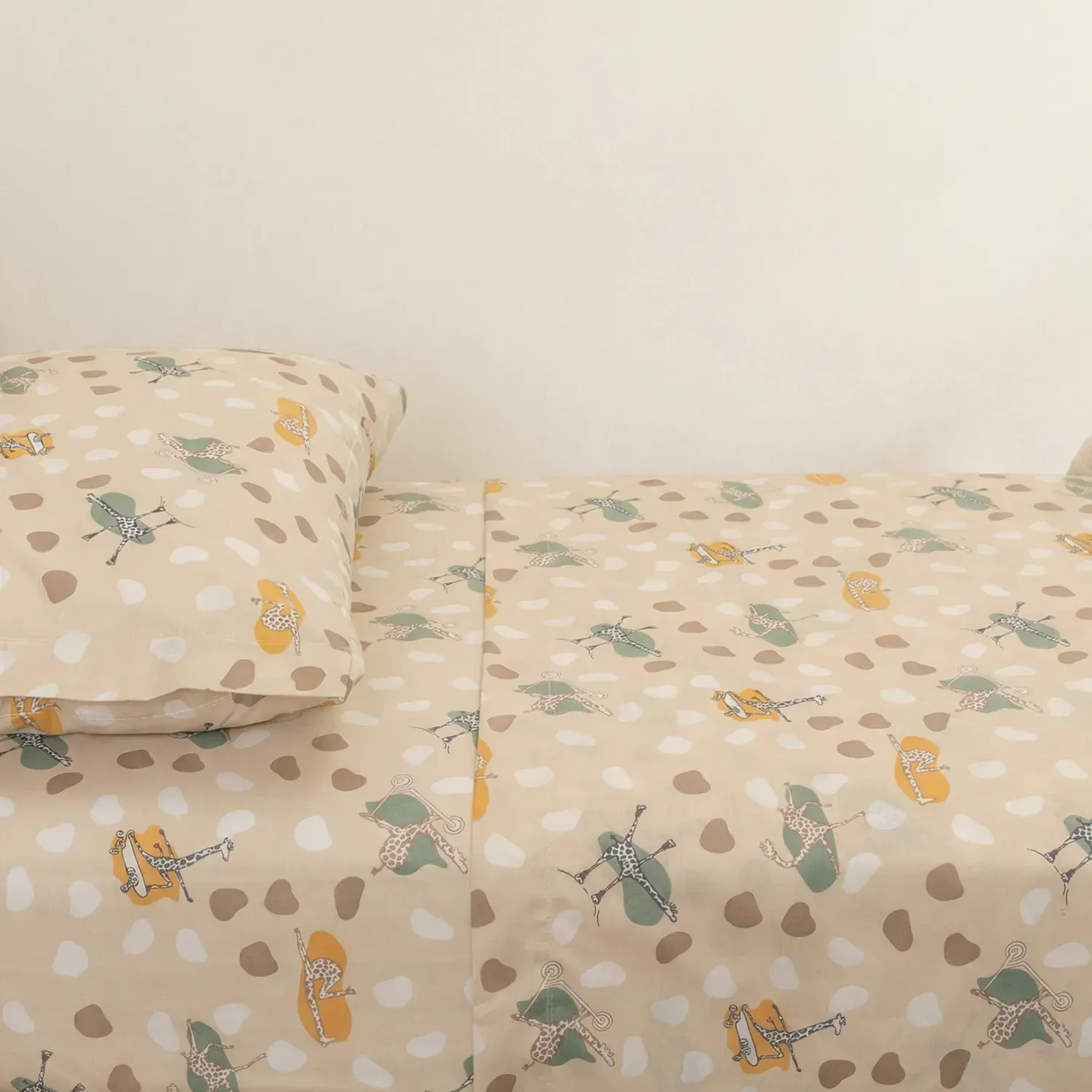 Juego de Sábanas Algodón Blend Jirafa Fit