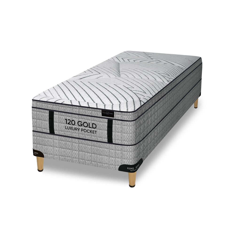 Conjunto Sommier y Colchón de resortes King Koil 120 Gold - Luxury Pocket de 1 1/2 plazas 100x190 cm