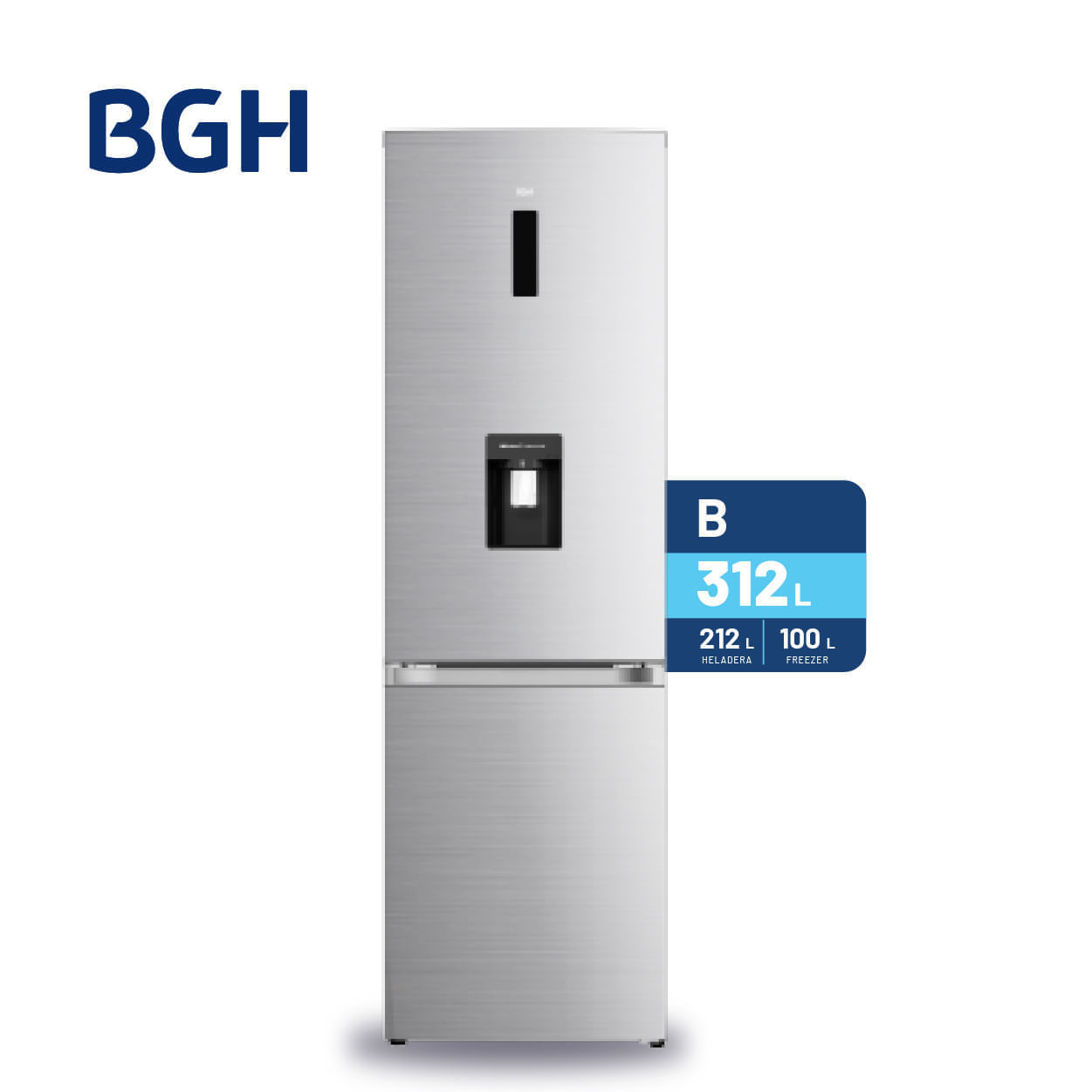 Heladera BGH No Frost Inverter Inox 312L