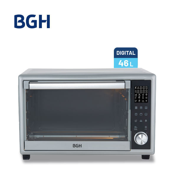 Horno Eléctrico BGH Digital con Antiadherente Silver 46L