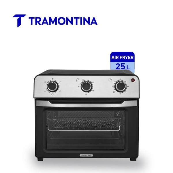Horno Eléctrico con Air Fryer Tramontina Mécanico Negro 25L
