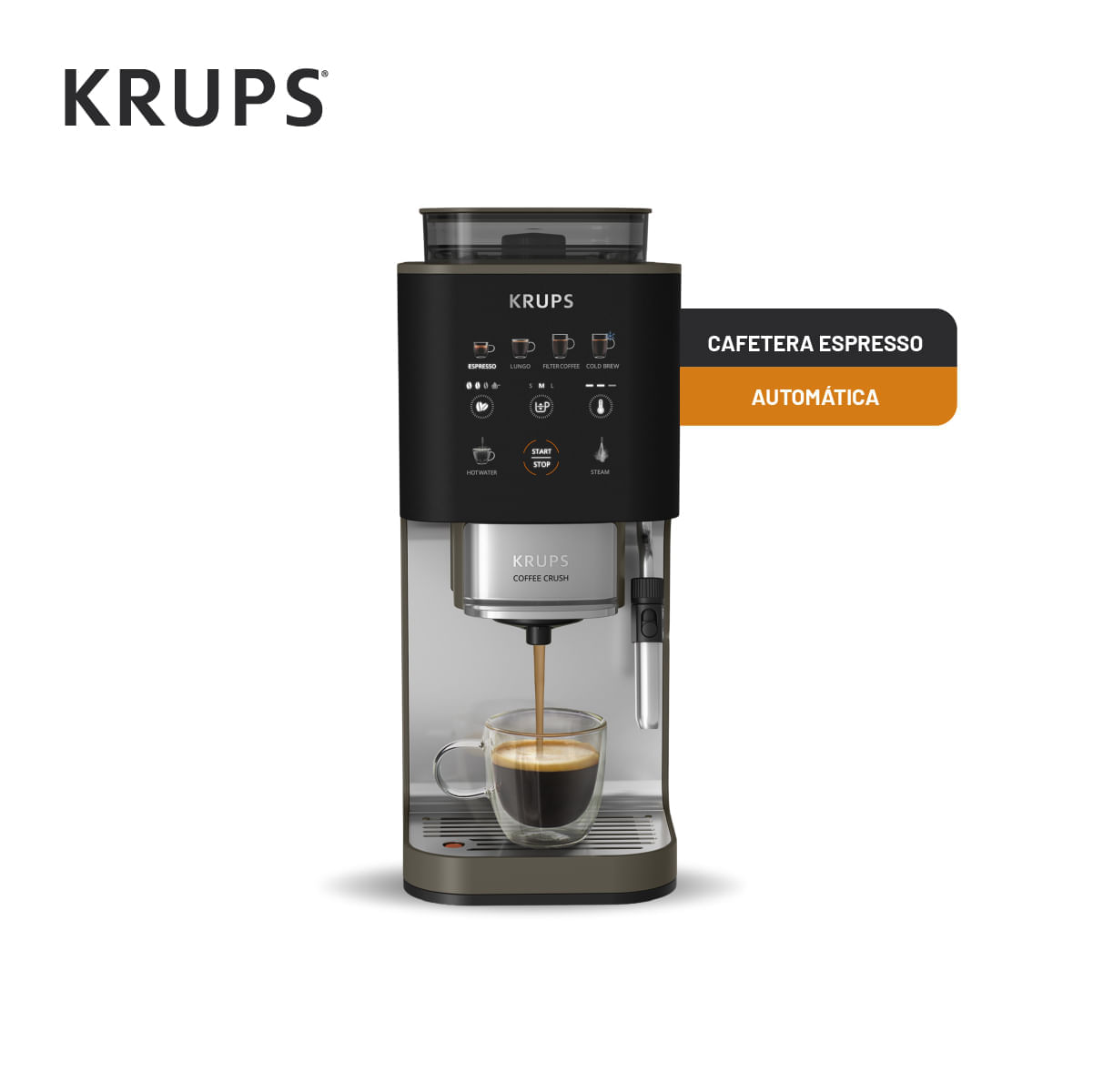 Cafetera Espresso Automática Krups Coffee Crush Experience