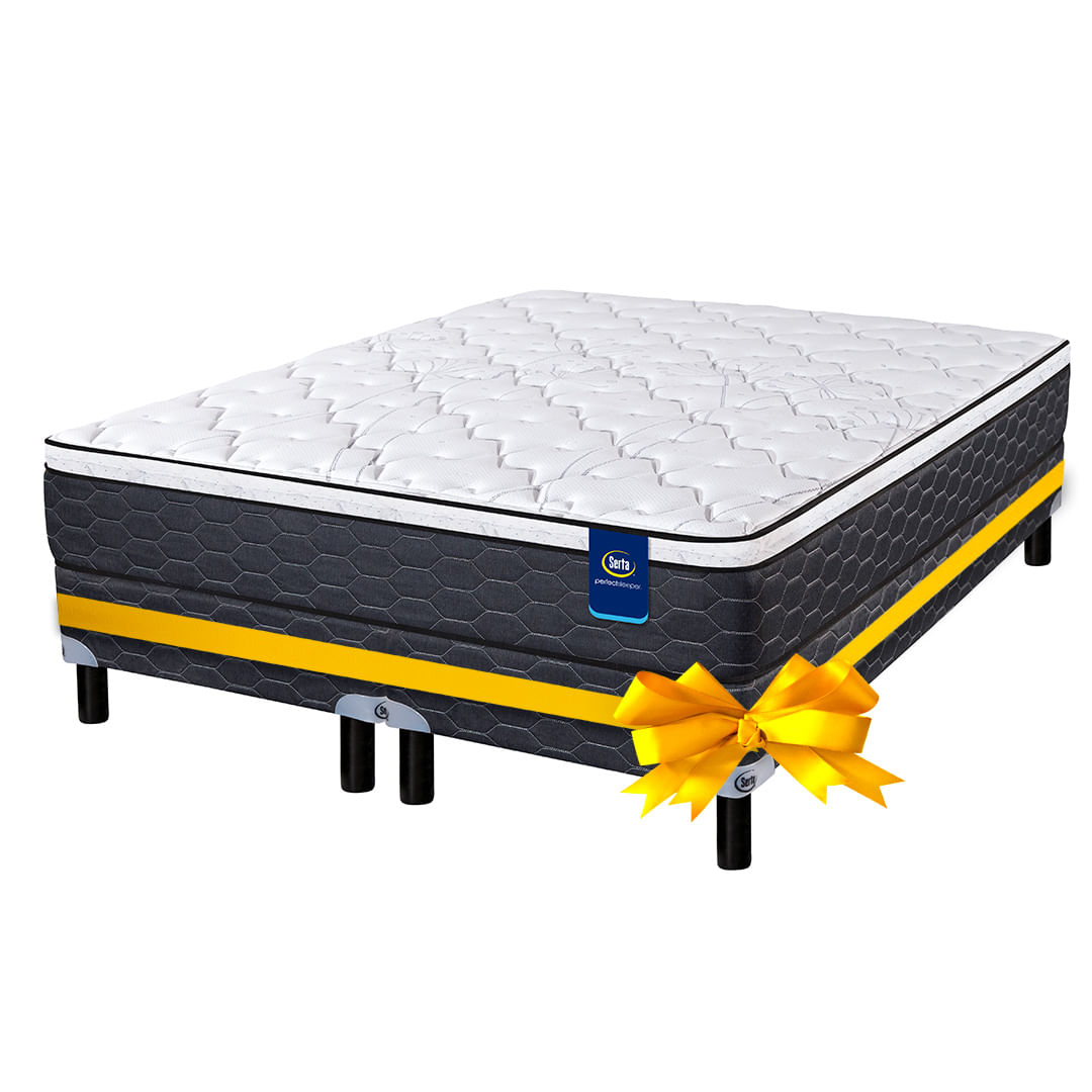 Colchón de resortes Serta Monett Pocket King Size 180x200 cm con SOMMIER DE REGALO